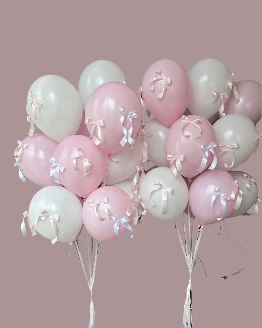 Helium balloon #0261 nice pink with ribbon/Happy Birthday