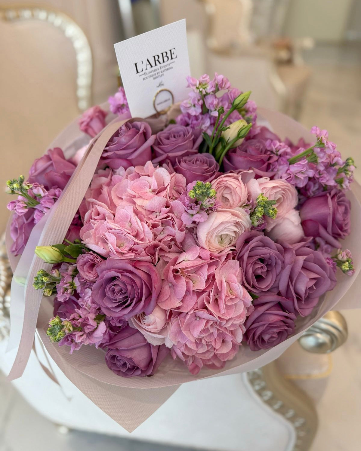 Flowers arrangement purple “Mane” II