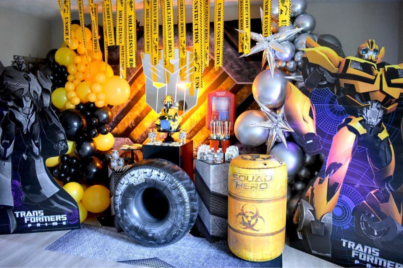 Transformer backdrop for birthday (decor rent )