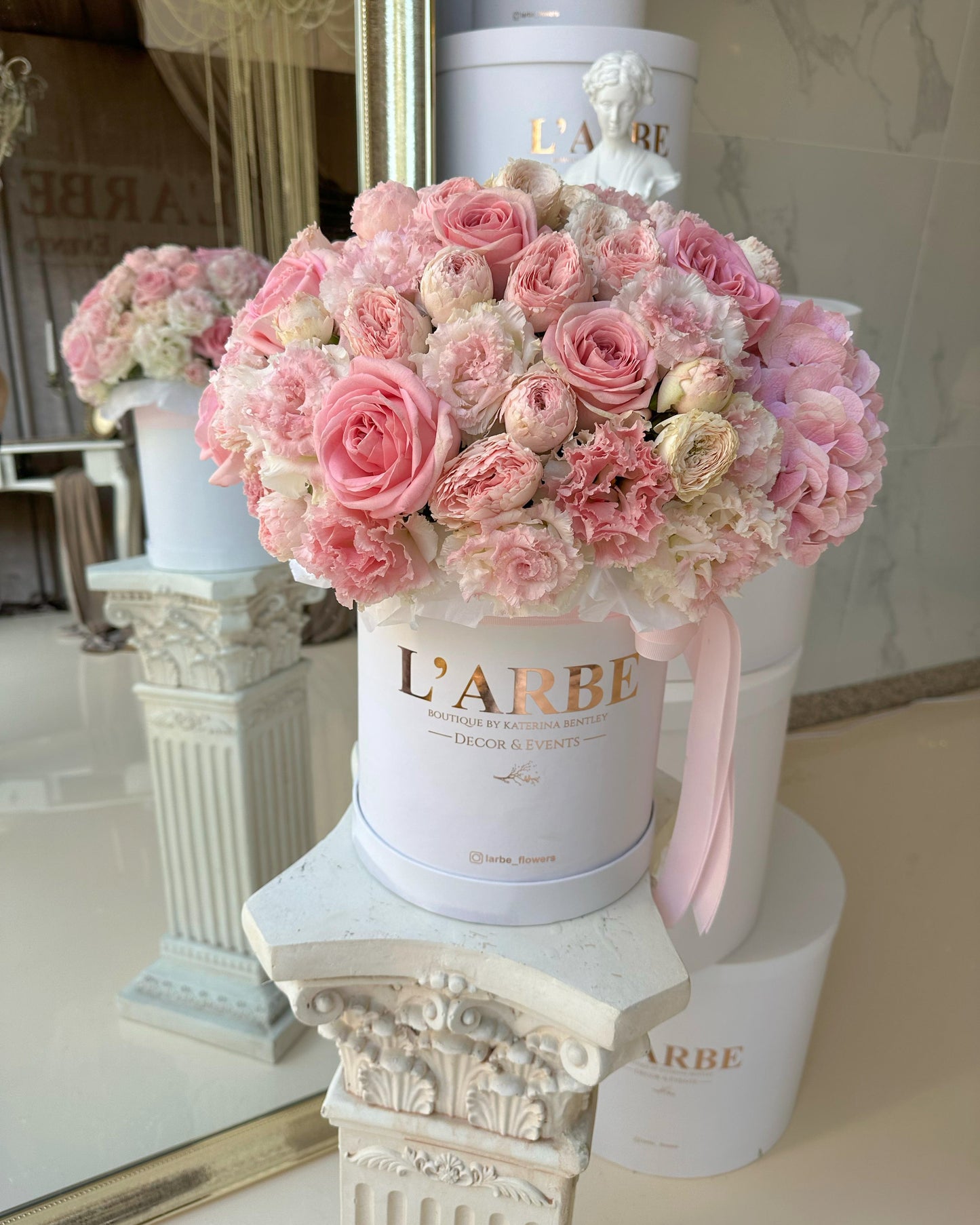 flowers in white box “Jadore 2”