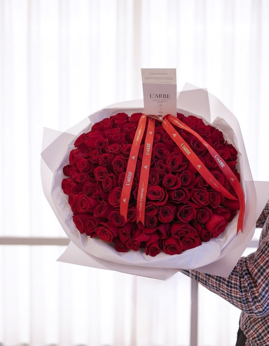 FLOWERS BOUQUET 101 RED ROSES