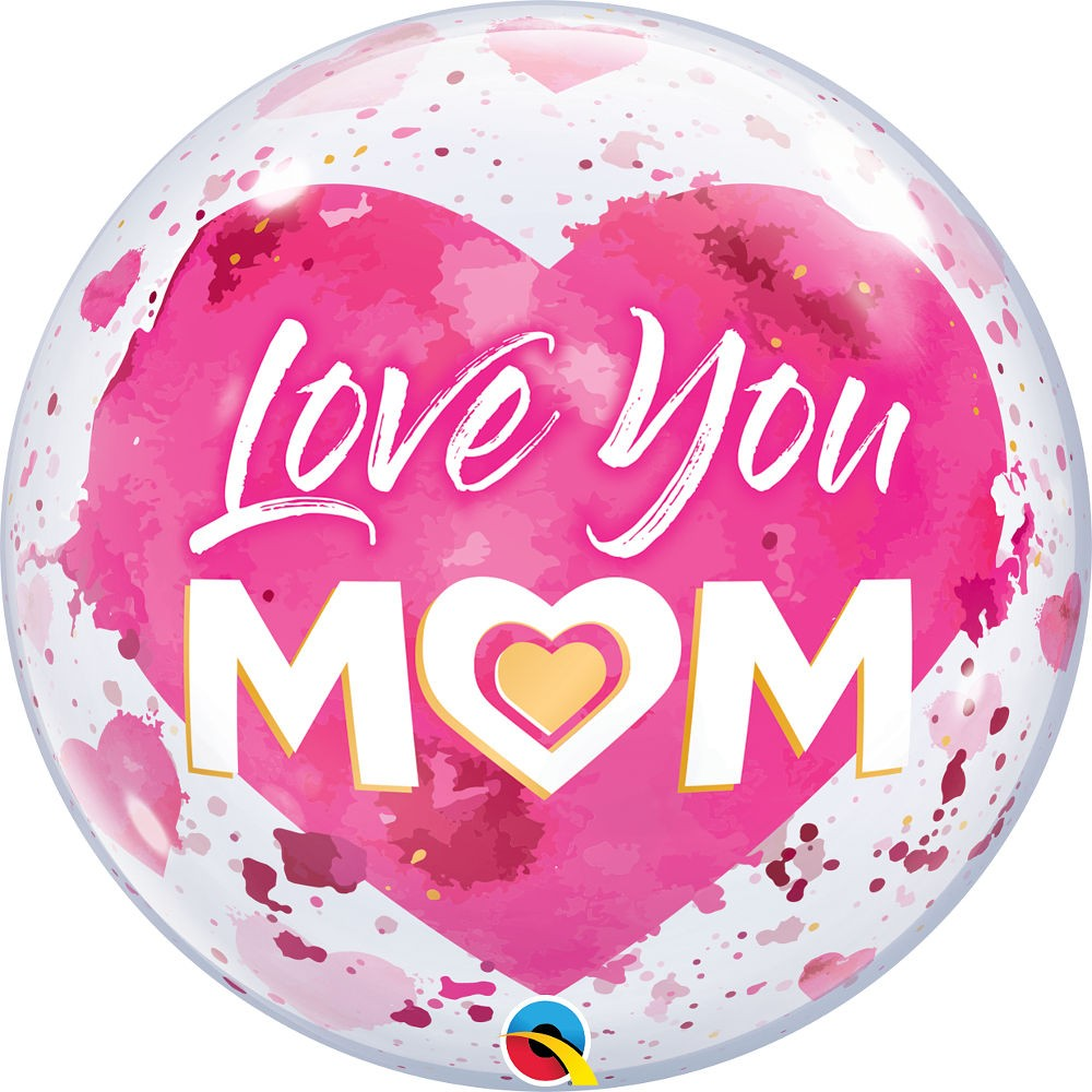 Hellium balloon “love you mom”bubbles #02