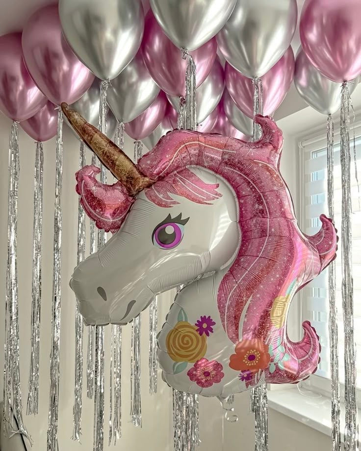 Helium balloon “Pink Unicorn” code #0219