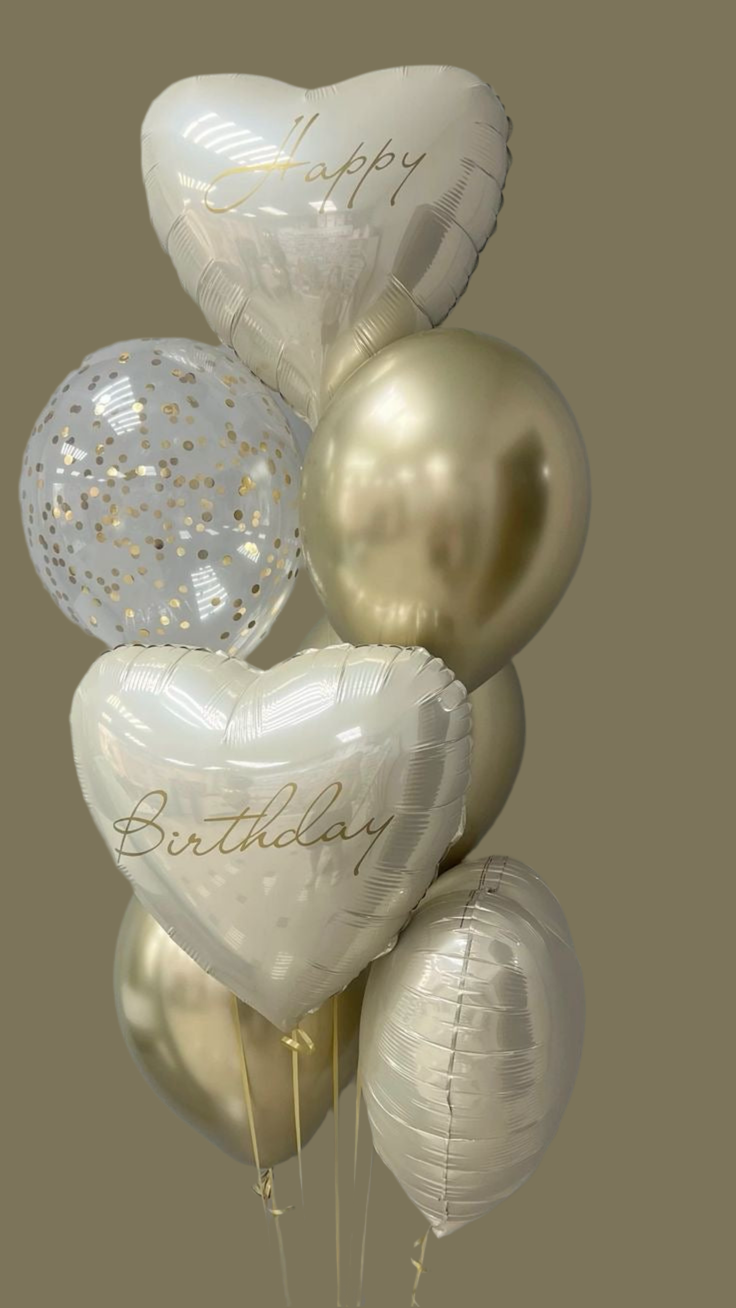 Hellium balloons “Champagne colour sets” Without text on the balloon