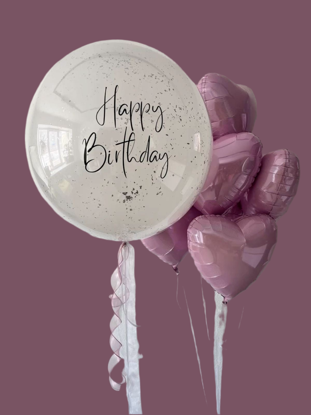 Hellium balloon #0255 happy birthday pink