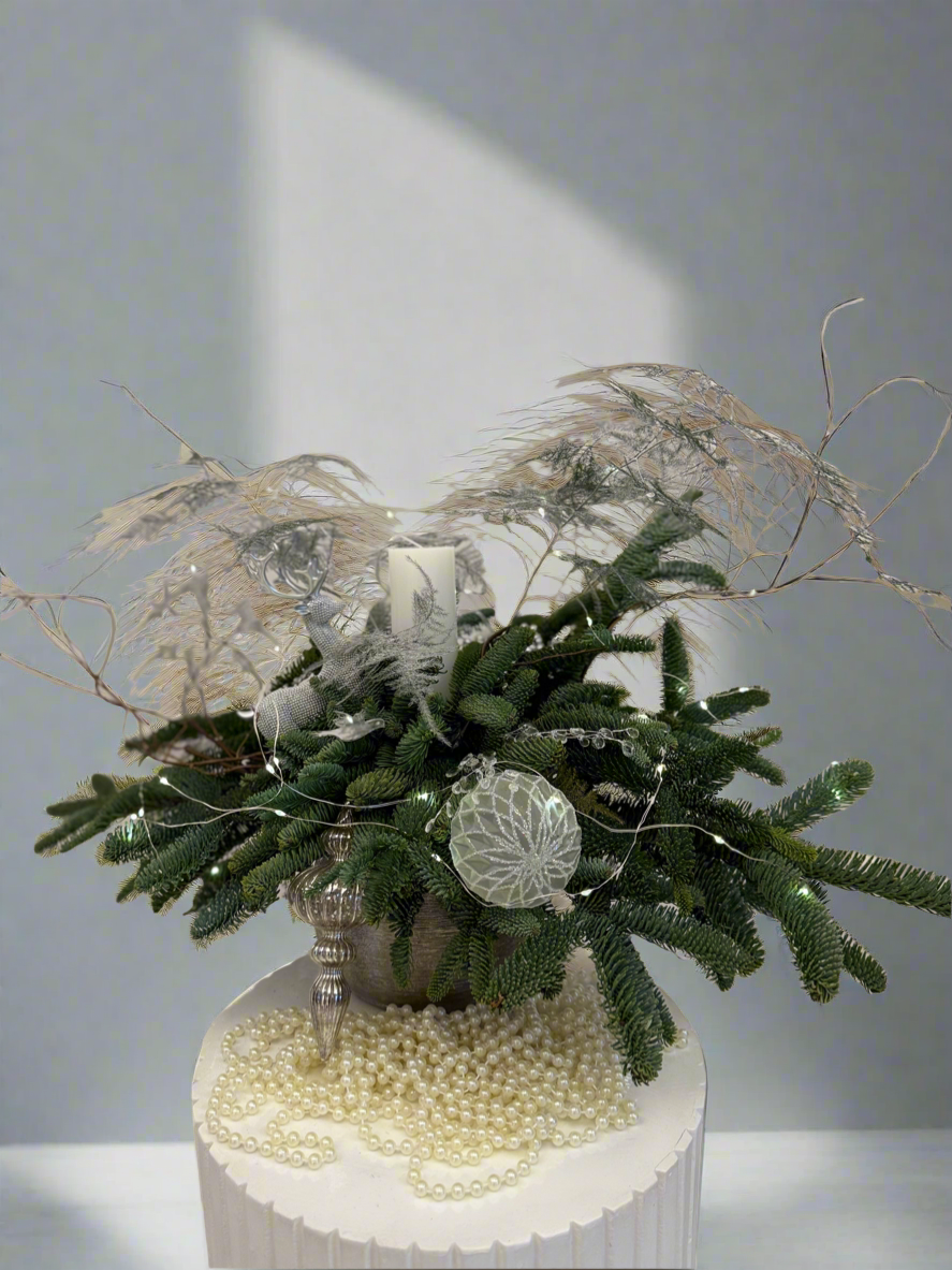 New Year Christmas centerpiece