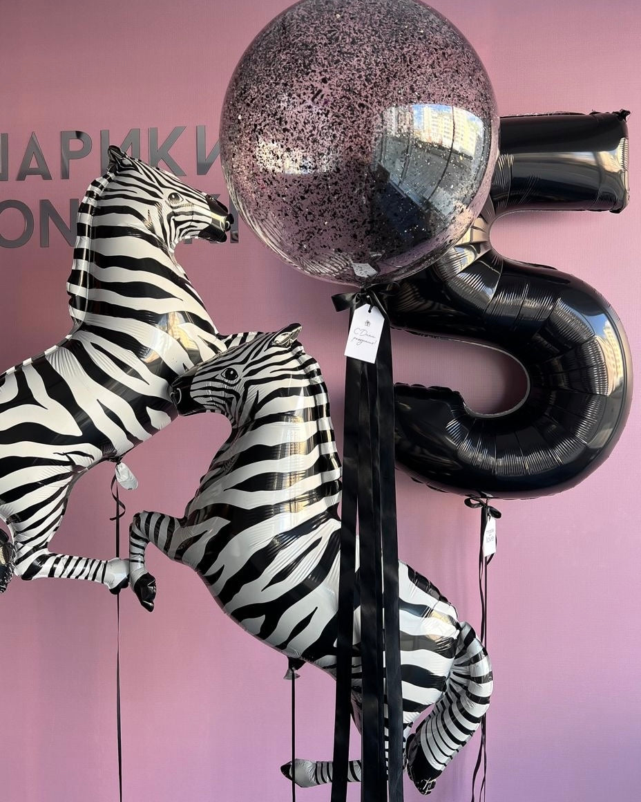 Helium balloon “Zebra” code #0239