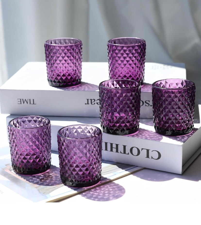 Purple set of candle holder (rent) CH-0072