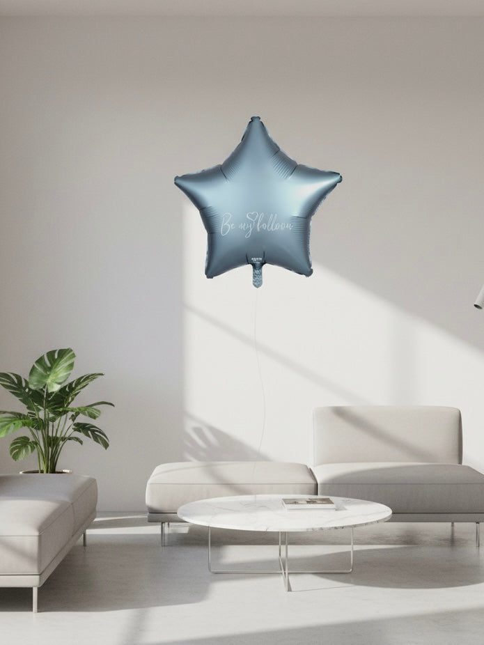 HELIUM BALLOON “GREY STAR SATIN”