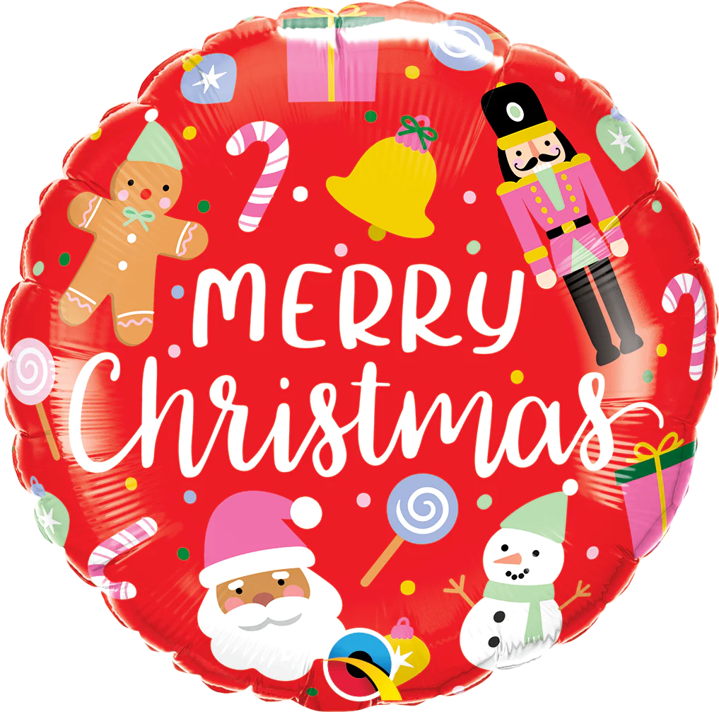 Merry Christmas red balloon