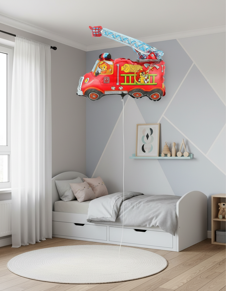 HELIUM BALLOON - RED FIRE TRUCK (31”/79 CM)