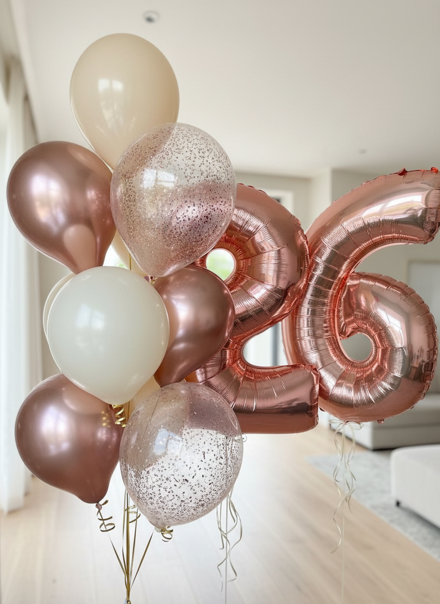 HELIUM BALLOONS “ROSE GOLD”