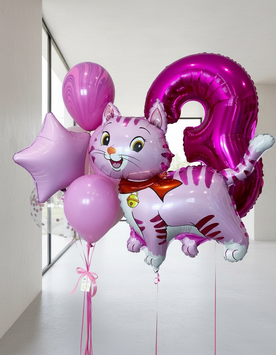 HELIUM BALLOONS KITTY PINK #0225