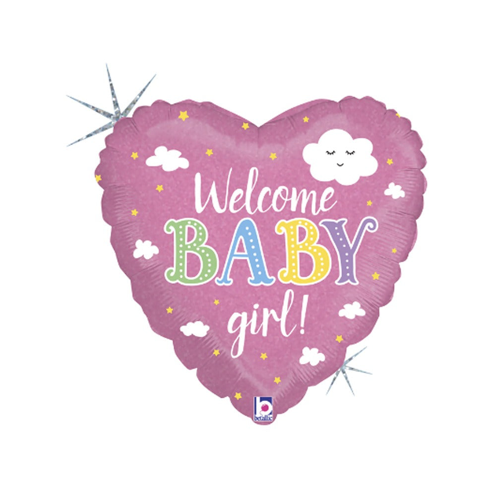 Hellium balloon “welcome baby girl”