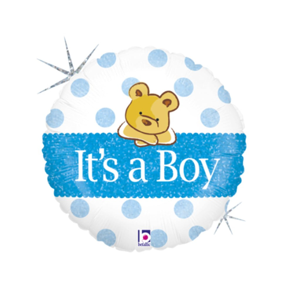 Hellium balloon its a boy bear Italian brand