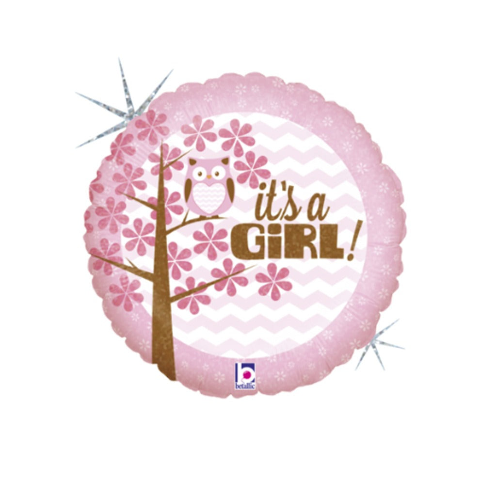 Hellium ballon “owl its a baby girl”