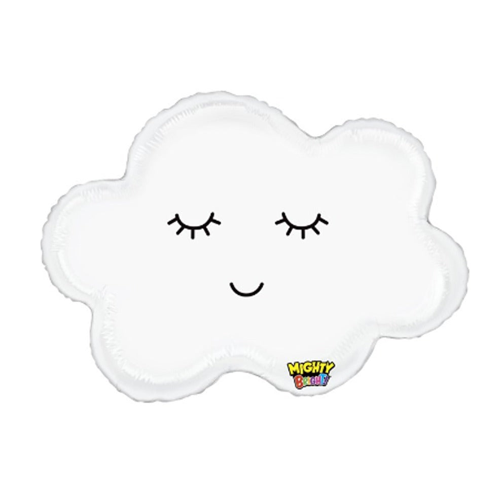 Hellium balloon white sleepy cloud italian brand
