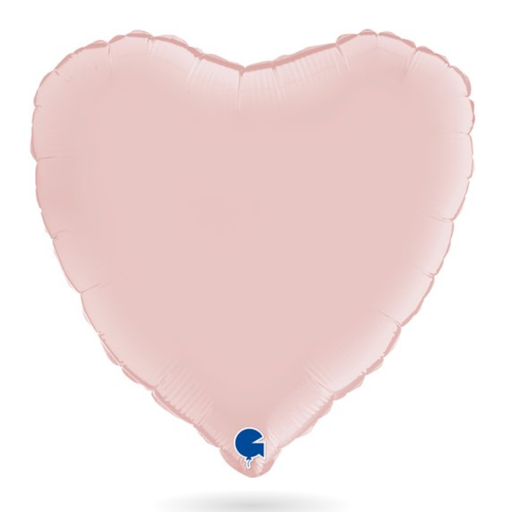 Helium balloon Heart satin patel pink. 18inch #020