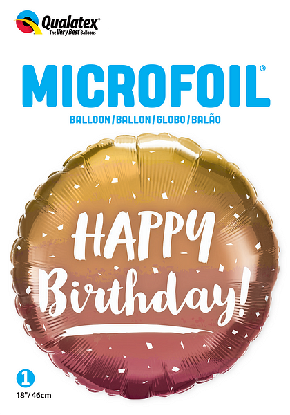 Happy Birthday ombre rose gold with goldAmerican brand