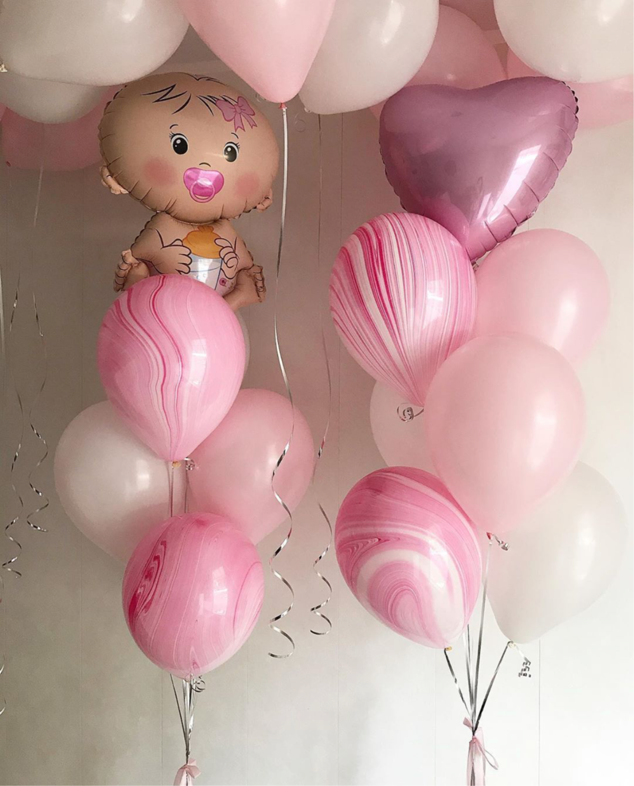 Hellium balloons Baby girl set (0080)