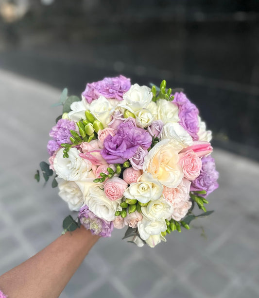 Lilac shades bridal bouquet