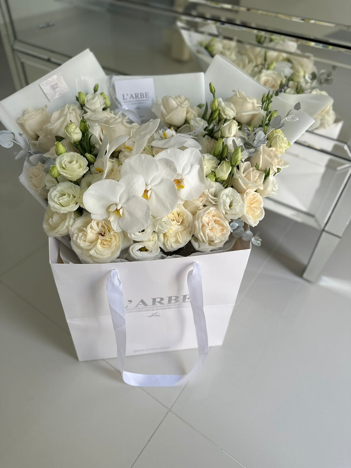 White mix bouquet “Women's happiness”