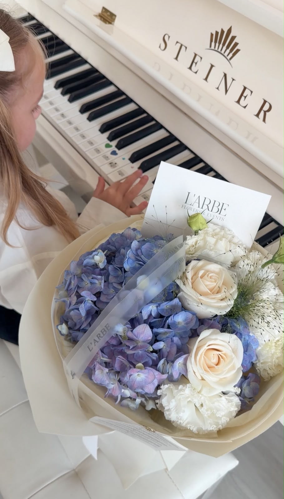 FLOWERS BOUQUET WITH HYDRANGEA AND ROSES “WITH GRATITUDE”
