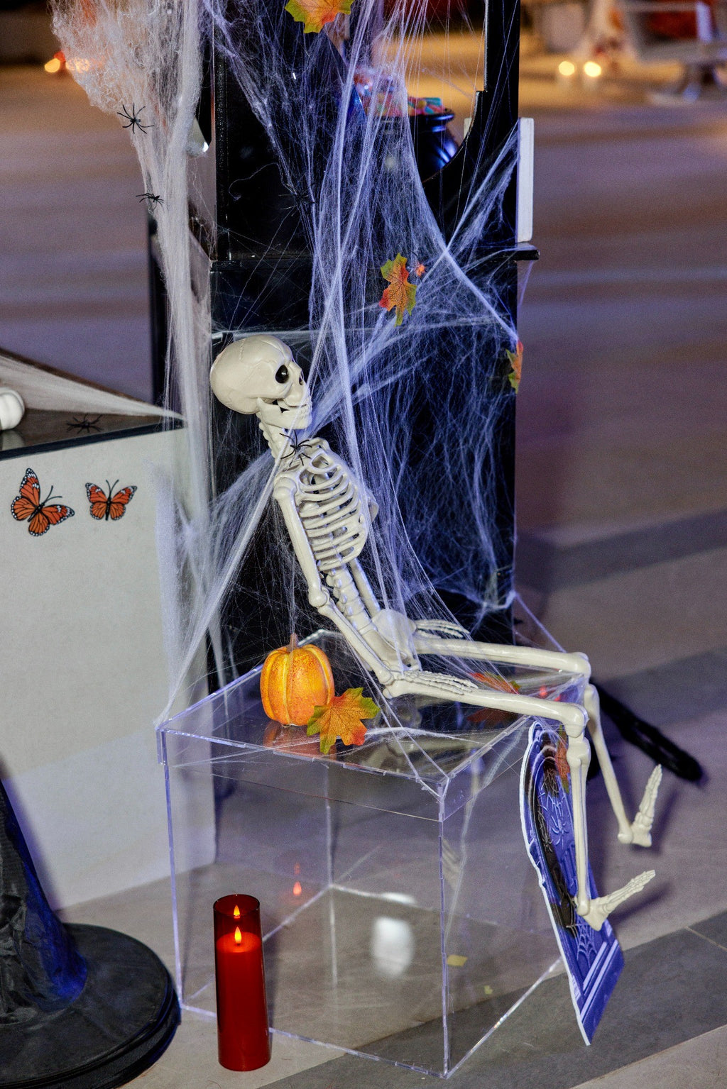 Spooky Witch’s Candy Cart Luxury Halloween Sweet Station with Cauldrons & Cobweb Decor - rent