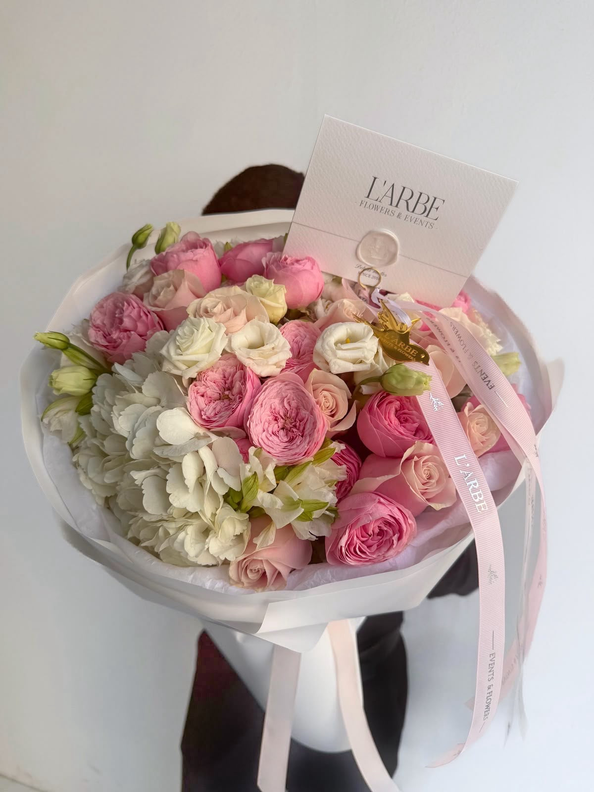 FLOWERS BOUQUET WITH HYDRANGEAS AND ROSES “ENCHANT”