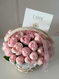 FLOWERS BASKET WITH PEONIES