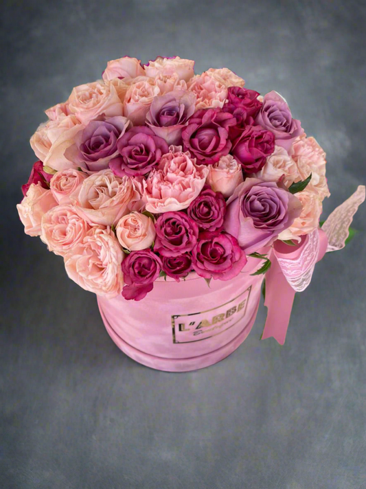 Mix flowers bouquet “Velvet pink”