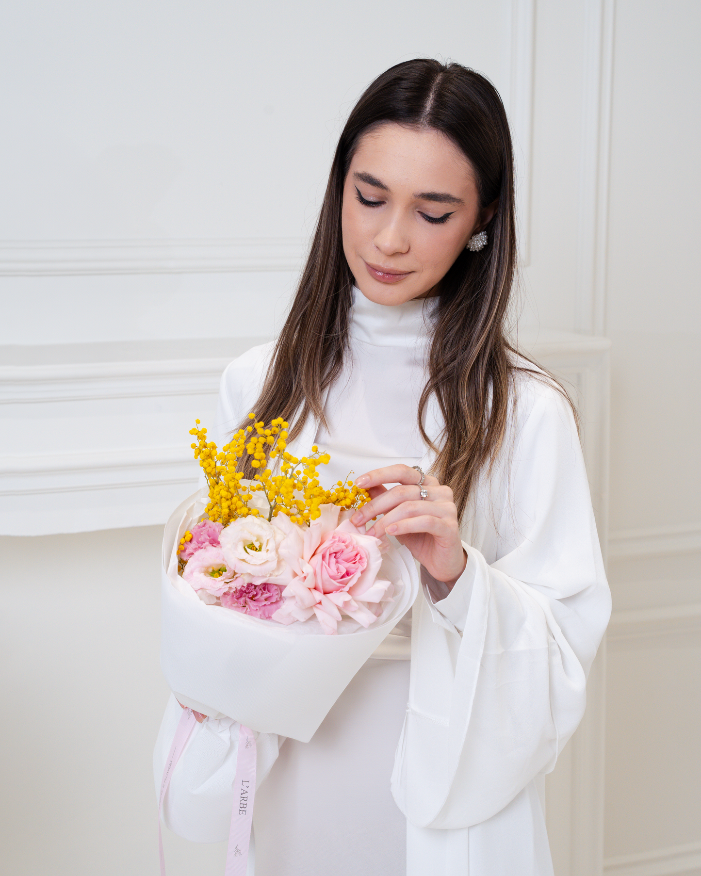 FLOWERS SMALL PINK BOUQUET “PINNI” 010777