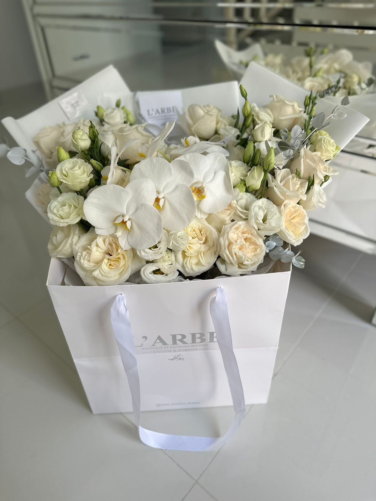 White mix bouquet “Women's happiness”