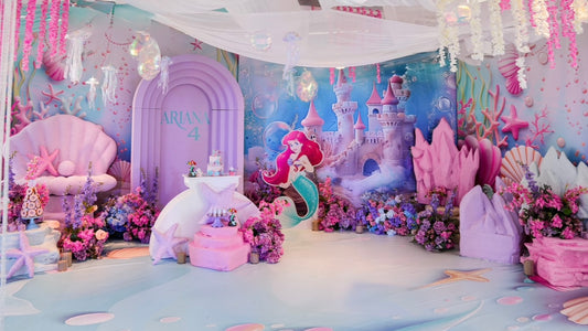 MARMAID BACKDROP FOR KIDS BIRTHDAY PARTY