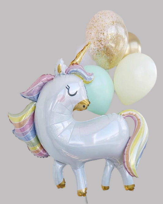 Helium balloon “white Unicorn” code #0216
