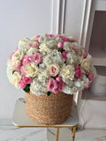 FLOWERS BASKET WITH HYDRANGEA