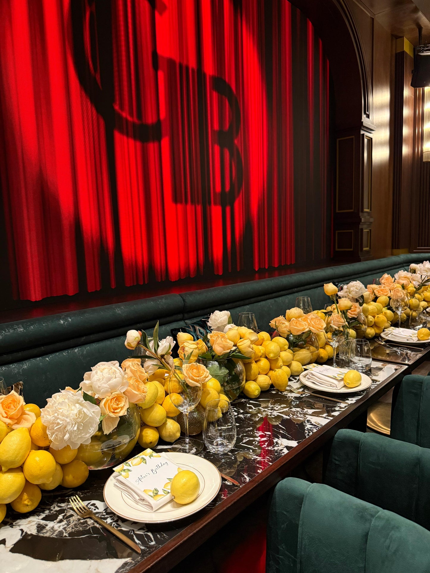 Floral decoration of the table “Lemon” peony and roses -1 metres price