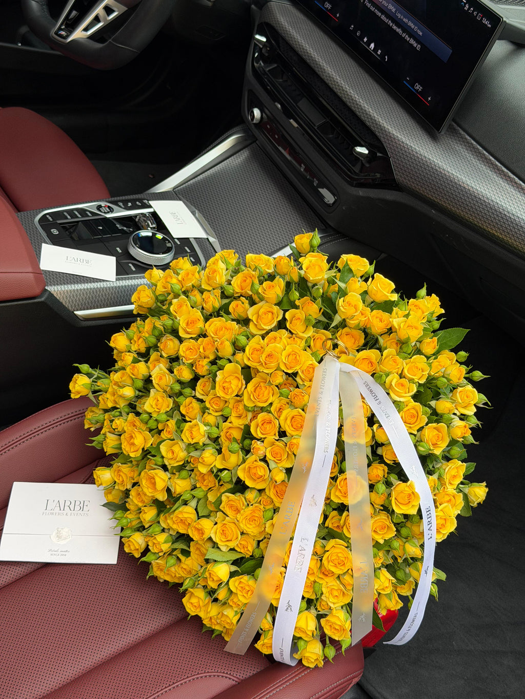 FLOWERS BOUQUET WITH SPREY YELLOW ROSES “SUNSMILE”