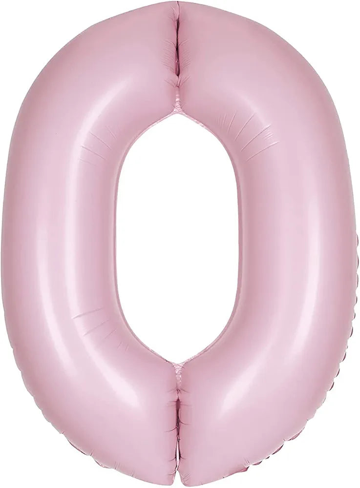 Number 0 Blush Pink Hellium balloon Italian brand