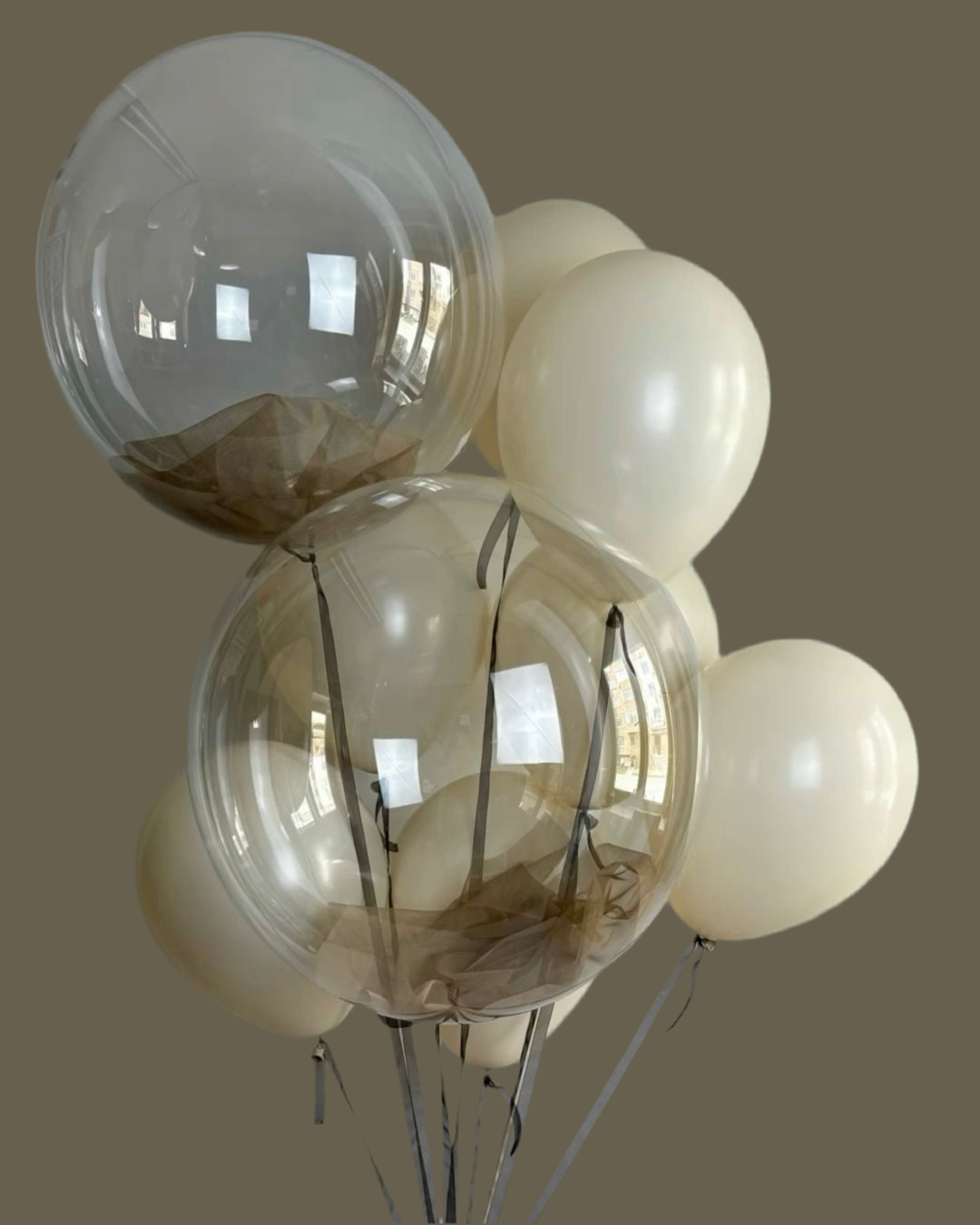 Helium balloons #0266 bubbles and blush