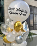 HELIUM BALLOONS “WHITE AND GOLD MIX”