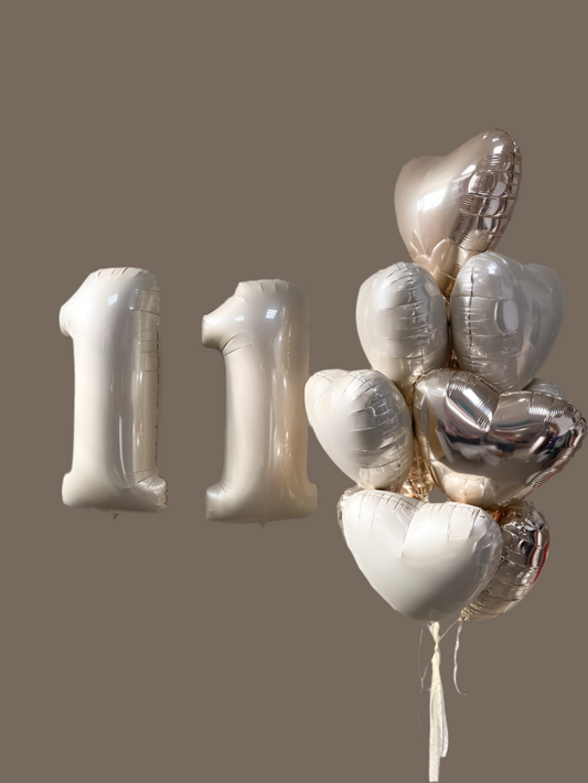 Helium ballon Beige and champagne color