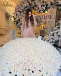 EID MUBARAK EDITION FLOWERS BASKET -1001 PREMIUM CREAM ROSES