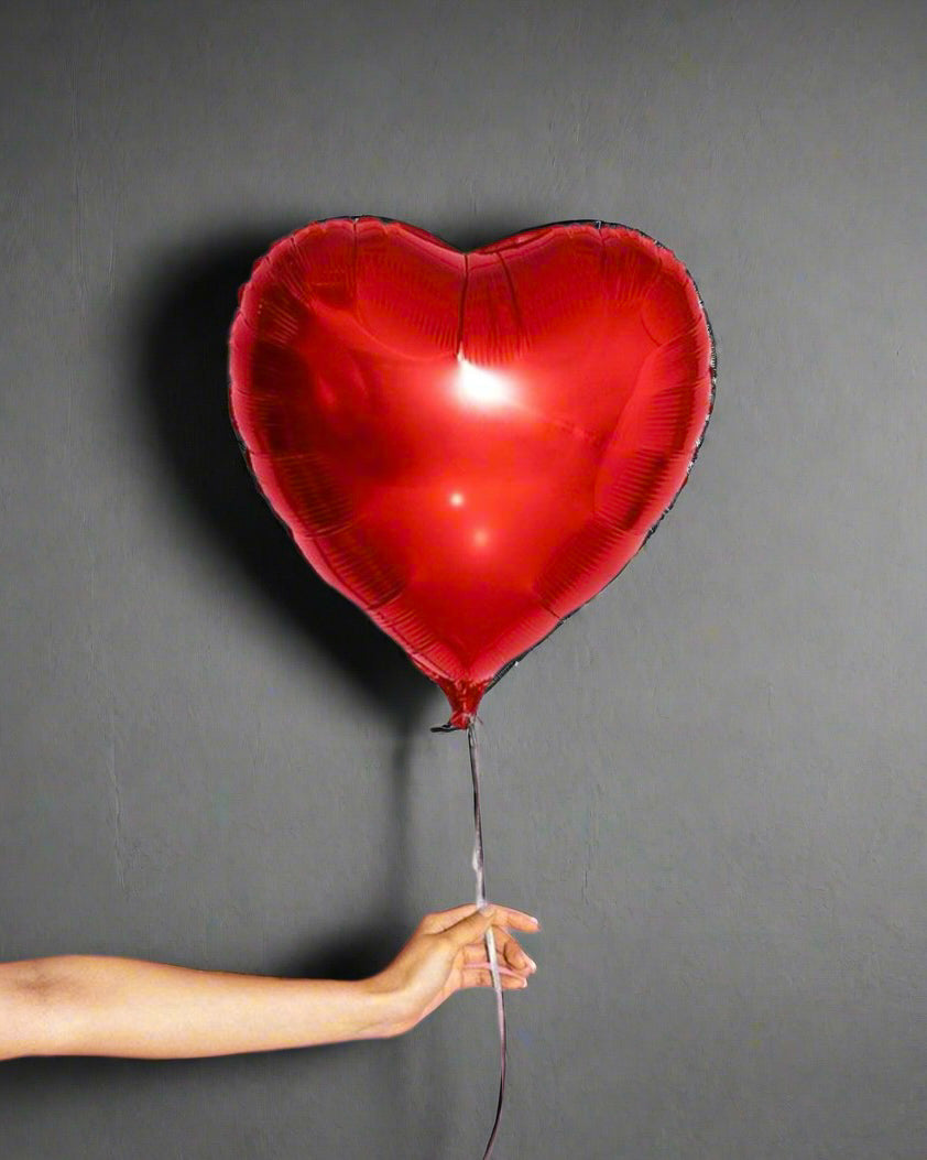 HELIUM BALLOON RED HEART FOIL BALLOON PREMIUM