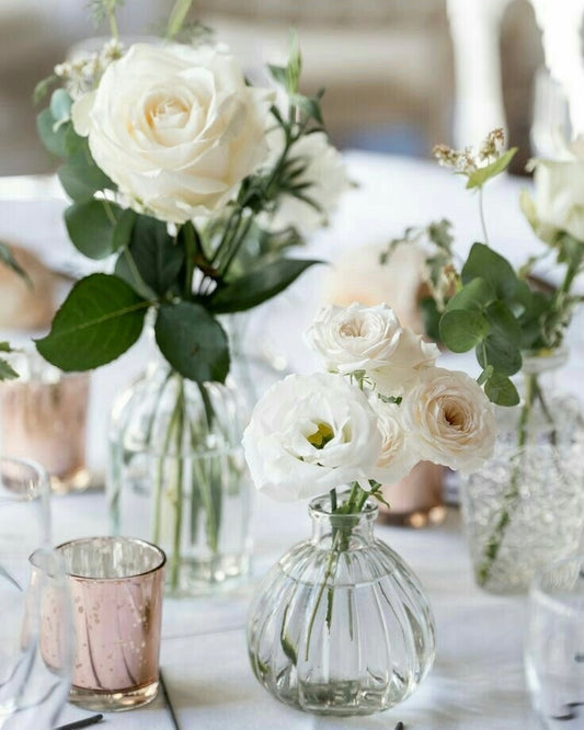 Fresh flowers and vases