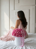 FLOWERS WHITE BOX WITH PEONY ROSES “SILVA BOX”