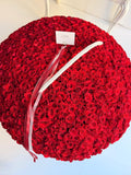FLOWERS BASKET WITH RED STANDART ROSES 1001 PCS