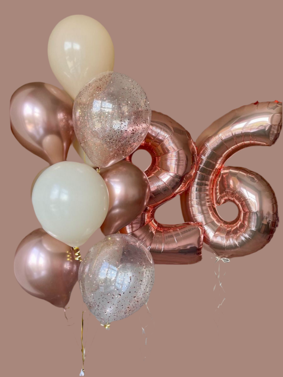 Helium Ros gold color balloons