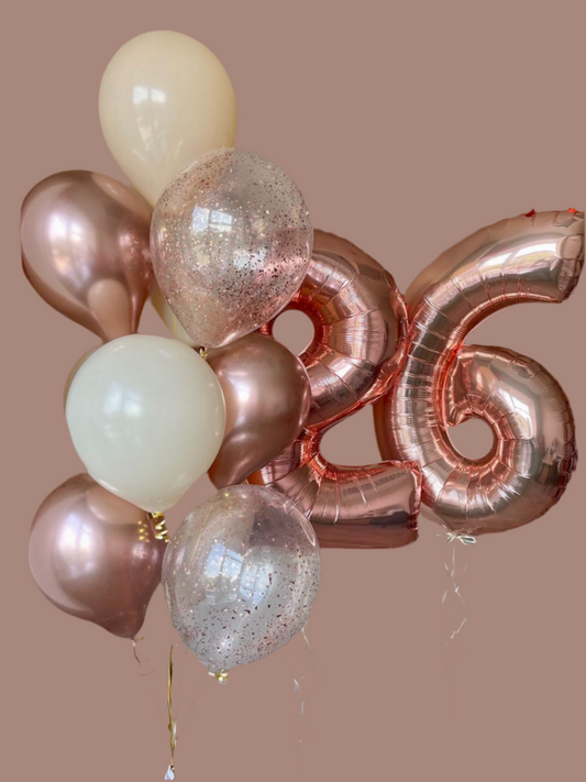 Helium Ros gold color balloons