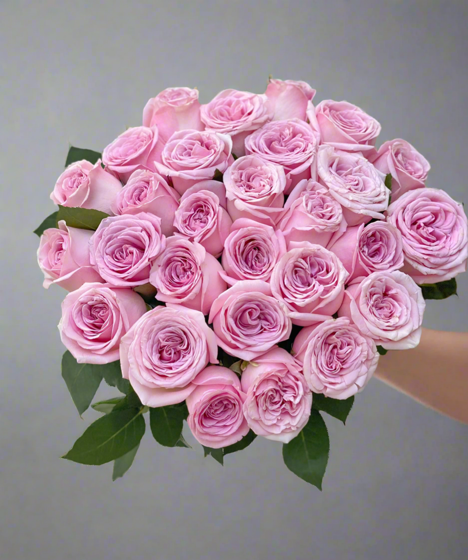 27 pink roses bouquet flowers